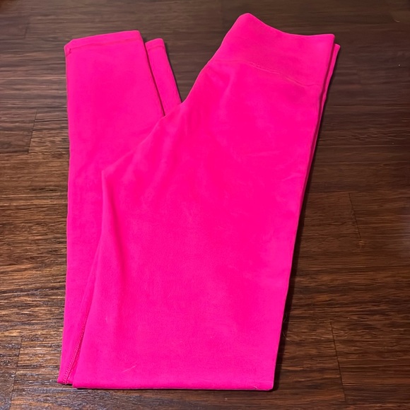NWT LAZYPANTS Lazy Legs Hot Pink High Waisted Leggings - Medium - Picture 7 of 9